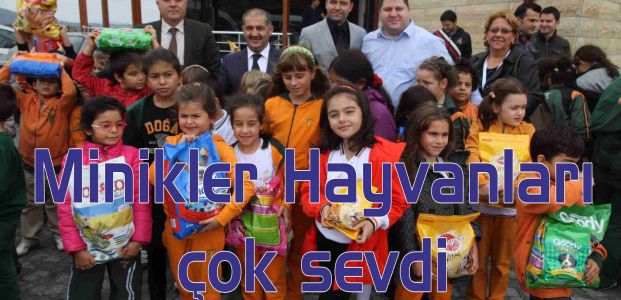 Minikler Hayvanları çok sevdi