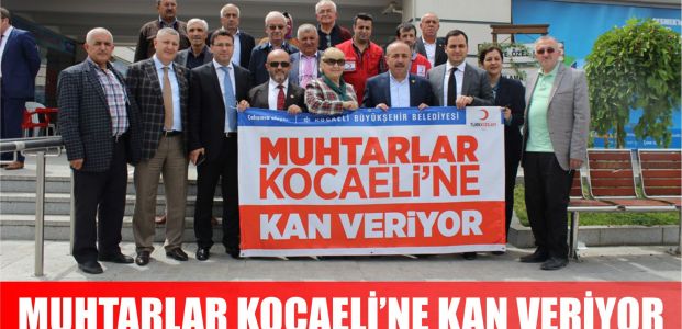 Muhtarlar Kocaeli'nde kan veriyor