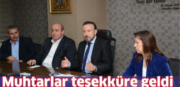 Muhtarlar teşekküre geldi