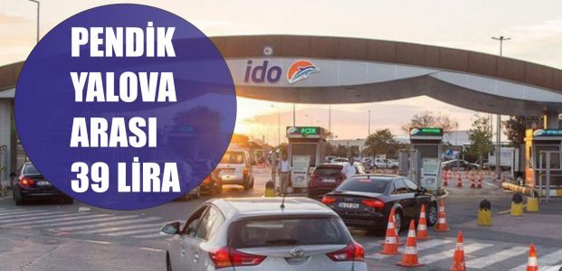 Pendik Yalova arası 39 TL