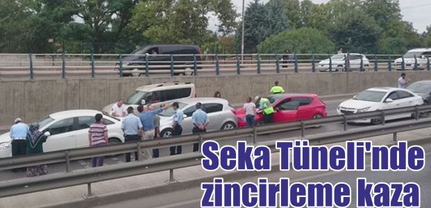  Seka Tüneli'nde zincirleme kaza