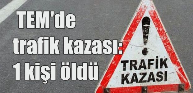  TEM'de trafik kazası: 1 kişi öldü