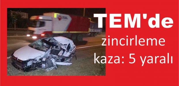  TEM’de zincirleme kaza: 5 yaralı 