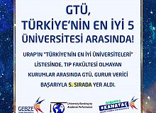 GTÜ, Türkiye’nin En İyi 5 Üniversitesi Arasında