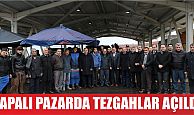 Kapalı pazarda tezgahlar açıldı