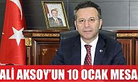 Vali Aksoy'un 10 Ocak mesajı