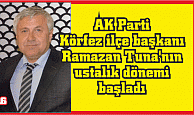 AK Parti Körfez ilçe başkanı Ramazan Tuna'nın ustalık dönemi başladı