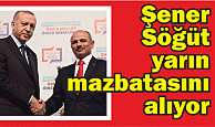 Şener Söğüt, mazbatasını alıyor