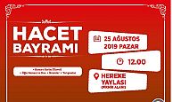 Hacet Bayramı 25 Ağustos’ta