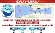 Hat 2 Hereke - Karamürsel deniz seferlerine 1 gün ara