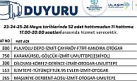 BAYRAMDA ÜCRETSİZ ULAŞIM