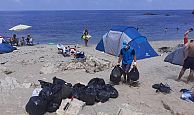Hafta sonu Kandıra sahillerinden  250 ton atık toplandı