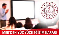 Kurslara yüz yüze eğitim kararı