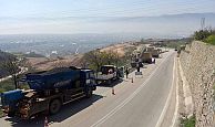 Kısıtlamada Körfez İlimtepe yolunda çalışma yapıldı