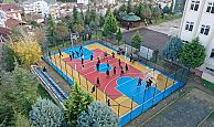 Büyükşehir’den, 120 okula daha basketbol ve voleybol sahası