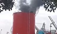 Derince de Atık tankındaki, patlama  panik yarattı.