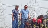 KÖRFEZ'DE YARALI ŞAHIS, TIRIN TANKINA DÜŞTÜ!