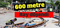 Akçaray'da 600 metre ray döşendi   