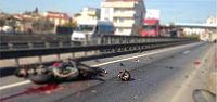  Bariyerlere Çarpan Motosiklet Sürücüsü Öldü