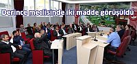 Derince Meclisi'nde iki madde görüşüldü