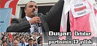  Duyar'dan mitingde gömlek şov