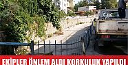 Ekipler önlem aldı korkuluk yapıldı