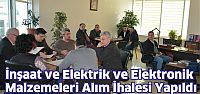 İnşaat ve Elektrik  Elektronik Malzemeleri Alım İhalesi Yapıldı