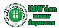  KOU'dan sınav duyurusu