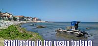 Sahillerden 10 ton yosun toplandı   