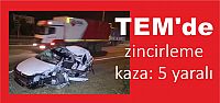  TEM’de zincirleme kaza: 5 yaralı 