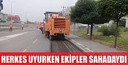  Trafiği etkilemeden çalışma tamamlandı