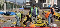 Tramvayın ray montajı çalışmaları sürüyor