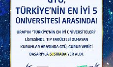 GTÜ, Türkiye’nin En İyi 5 Üniversitesi Arasında