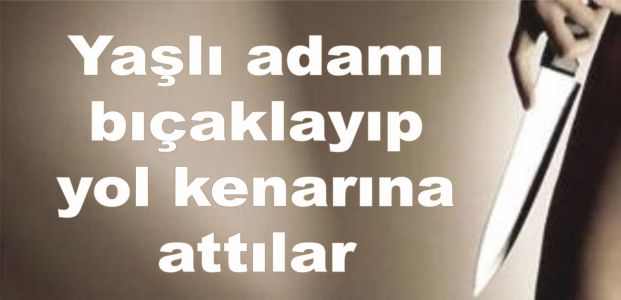  Yaşlı adamı bıçaklayıp yol kenarına attılar