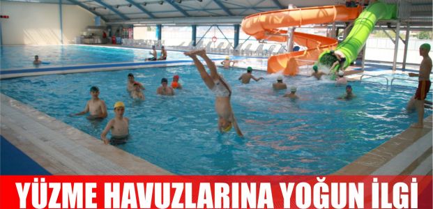  Yaz Sıcağında Yüzme Havuzuna Yoğun İlgi